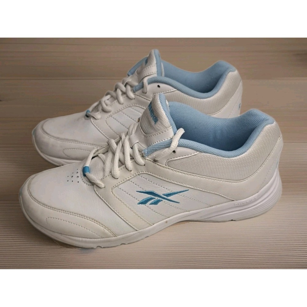 Reebok DMX Ride Walking Shoe Womens 8.5 Sneaker‎ White Light Blue